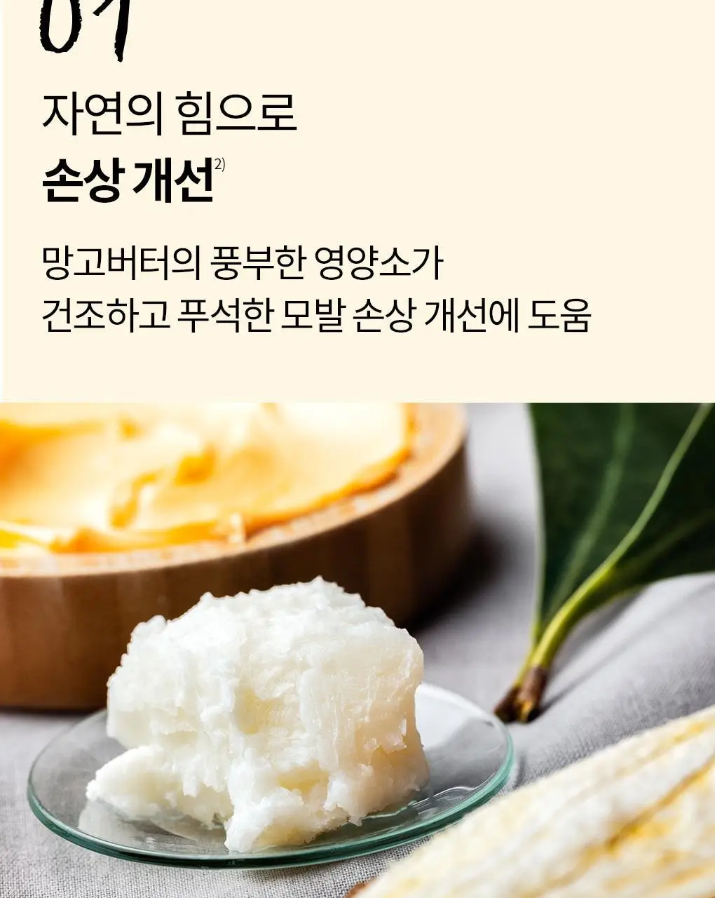[손상 & 건조모발 헤어에센스] 클로란 망고버터 데미지 리페어 헤어 크림 125ml 상세페이지 5